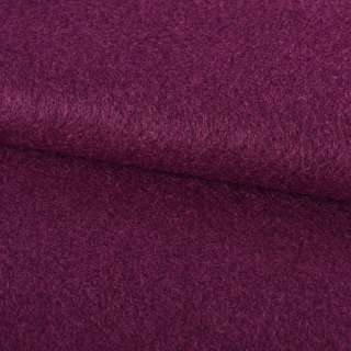 Лоден мохер пальтовый фиолетово-баклажановый, ш.150 оптом