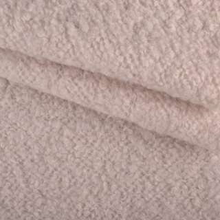 Лоден*  букле крупное разнофактурное пальтовый бежевый с розовым оттенком, ш.150 оптом