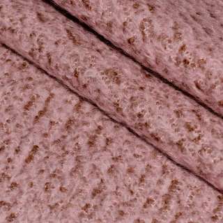 Лоден букле крупное диагональ пальтовый розово-коричневый, ш.150 оптом
