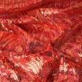 Сетка красная с золотисто-красными пайетками, ш.140 оптом