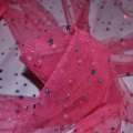 Сетка розово-малиновая с серебристыми пайетками ш.150 оптом