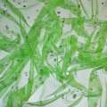 Сітка зелена (весна) з сріблястими паєтками ш.150 оптом