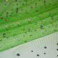 Сетка зеленая (весна) с серебристыми пайетками ш.150 оптом