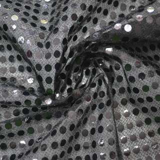 Луска чорна з круглими чорними паєтками, ш.100 оптом