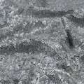 Пайетки серые матовые,настроченные волнами на сетке ш.125 оптом