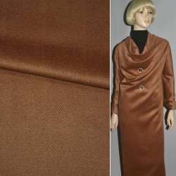 Пальтова тканина з ворсом стриженим паркет коричнево-теракотова
