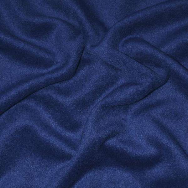 Пальтовая ткань с ворсом синяя, ш.150 оптом