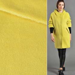 Пальтова тканина з ворсом жовта яскрава, ш.155