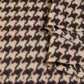 Пальтова тканина з ворсом гусяча лапка 20мм бежево-коричнева, ш.152 оптом