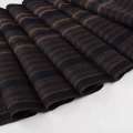 Полушерсть пальтовая с ворсом полосы бежевые, коричневые на черном фоне, ш.150 оптом