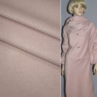 Пальтовая ткань с ворсом стриженым диагональ розовая, ш.150 оптом