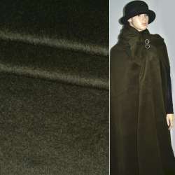 Пальтова тканина з ворсом зелена темна, ш.150