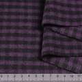 Шотландка костюмно-пальтовая в клетку (7мм) фиолетово-черную, ш.160 оптом