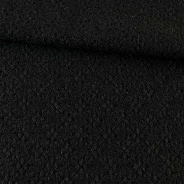 Жаккард пальтовый звездочка черный, ш.155 оптом