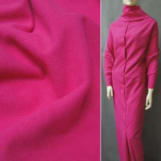 Пальтова тканина на трикотажній основі рожева яскрава, ш.154 оптом