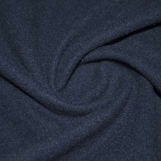 Пальтовая ткань на трикотажной основе темно-синяя, ш.160 оптом
