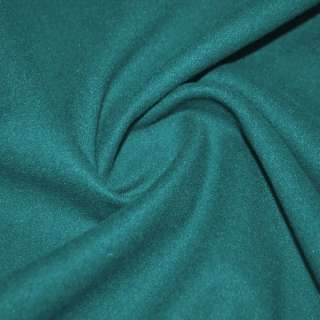 Пальтовая ткань на трикотажной основе сине-зеленая, ш.155 оптом