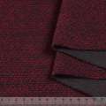 Пальтовый трикотаж двухслойный вязка бордово-черный ш.145 оптом
