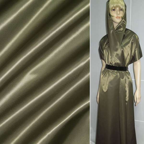 Ткань плащевая коричневая с зеленым отливом ш.140 оптом