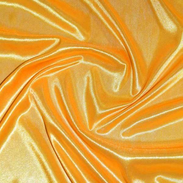 Ткань подкладочная трикотажная оранжево-желтая ш.150 оптом