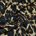 Поплін Діллон коричневий темний принт леопард ш.145 оптом