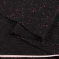 Рогожка букле пальтово-костюмная с шерстью вкрапления вишневые, черная, ш.151 оптом