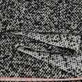 Рогожка букле пальтовая меланж черно-белая, ш.155 оптом