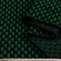 Рогожка букле пальтова чорна з зеленим, ш.140 оптом