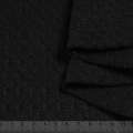 Рогожка пальтово-костюмная фактура плетение черная, ш.150 оптом