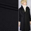 Рогожка пальтово-костюмна фактура плетіння чорна, ш.150 оптом