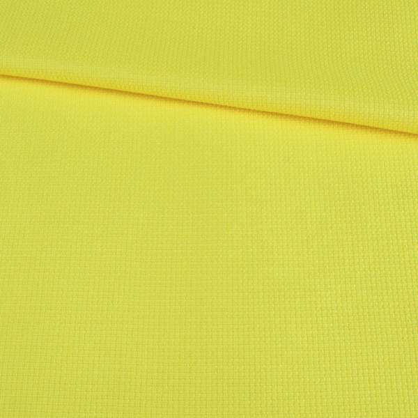 Рогожка костюмная стрейч с вискозой желтая яркая, ш.145 оптом