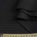 Рогожка костюмная с вискозой стрейч черная, ш.150 оптом