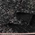 Букле костюмное зигзаг черно-серое, ш.145 оптом