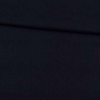 Рогожка костюмная шерстяная синяя темная ш.145 оптом