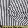 Сорочкова тканина в смужку 4 мм чорну, білу, ш.145 оптом