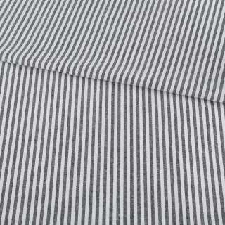Рубашечная ткань в полоску 4мм черную, белую, ш.145 оптом