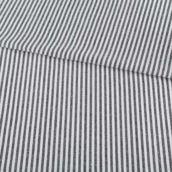 Рубашечная ткань в полоску 4мм черную, белую, ш.145 оптом
