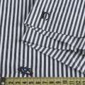 Сорочкова тканина в смужку чорно-білу, вишивка чорна, ш.145 оптом