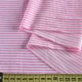 Рубашечная ткань в полоску поперечную бело-розовую, ш.145 оптом