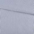 Сорочкова тканина в смужку вузьку синю, біла, ш.150 оптом