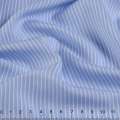 Віскоза сорочкова в смужку 4х1мм білу, блакитна, ш.140 оптом
