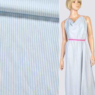 Сорочкова тканина в смужку блакитну, біла, ш.145 оптом