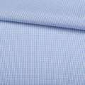 Поплин рубашечный в полоску 1х1 мм бело-голубую, ш.145 оптом