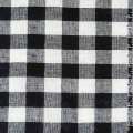 Сорочкова тканина в клітину чорно-сіра з білим, ш.140 оптом