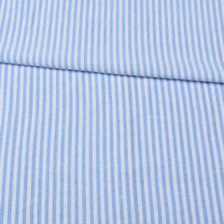Рубашечная ткань* в полоску бело-голубую, ш.145 оптом