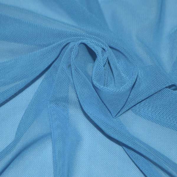Сетка стрейчевая плотная голубая (насыщенная) ш.160 оптом