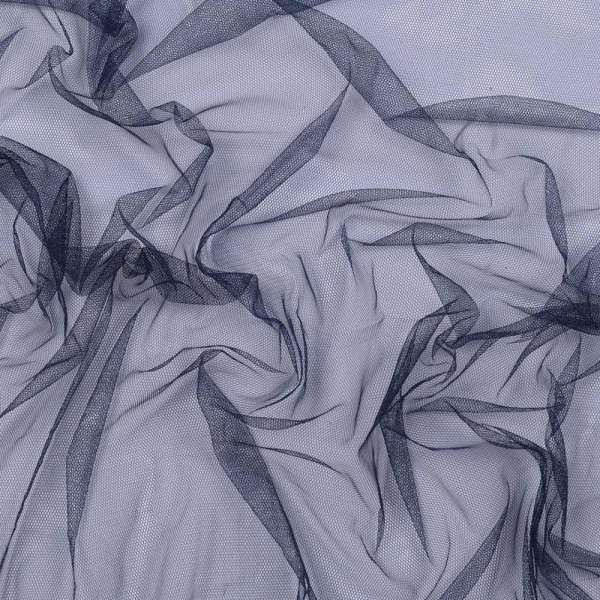 Сетка мягкая тонкая синяя темная (оттенок), ш.160 оптом