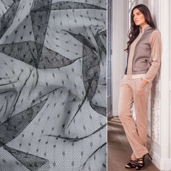 Сетка мушка мелкая черная, ш.160 оптом