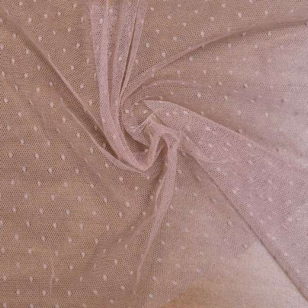 Сетка мушка мелкая розово-коричневая светлая, ш.160 оптом