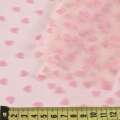 Фатин розовый с розовыми сердечками (флок), ш.150 оптом